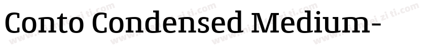 Conto Condensed Medium字体转换